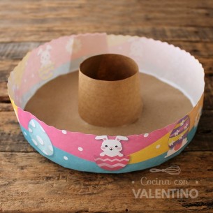 Molde Rosca Papel Diseño N°20 Conejo Multicolor - 1 Un