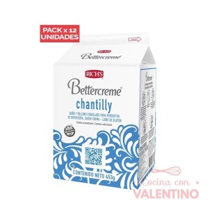 Bettercreme Rich Chantilly - 453 Grs - Pack 12 Un.