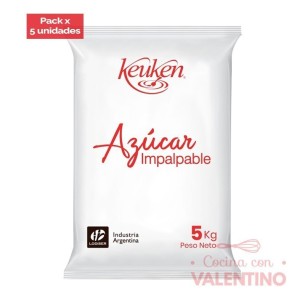 Azucar Impalpable Keuken - 5 Kg - Pack 5 Un.