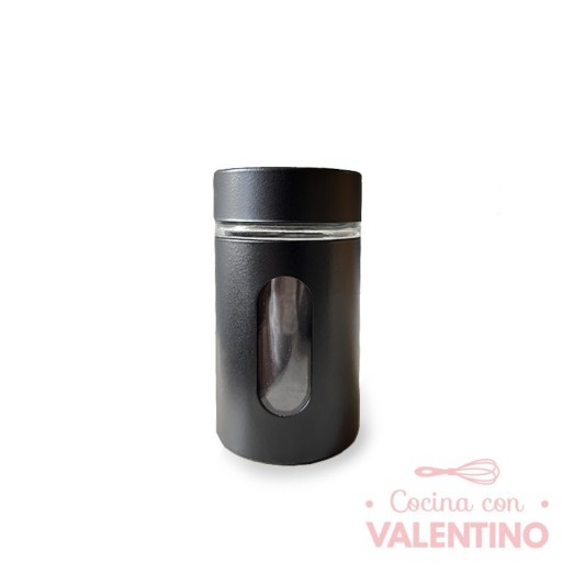 Especiero de Metal Negro con Visor