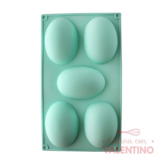 Molde Silicona Huevos Lisos - 5 Un