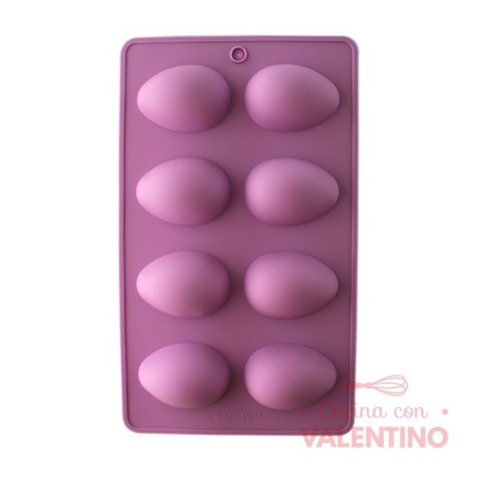 Molde Silicona Huevos Lisos - 8 Un