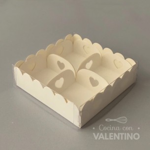 Caja Cartulina Oreo - Macarons + 4 Petalos 10x10x3