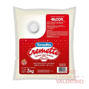 Queso Cremette Tonadita  Clasico  - 3 Kg
