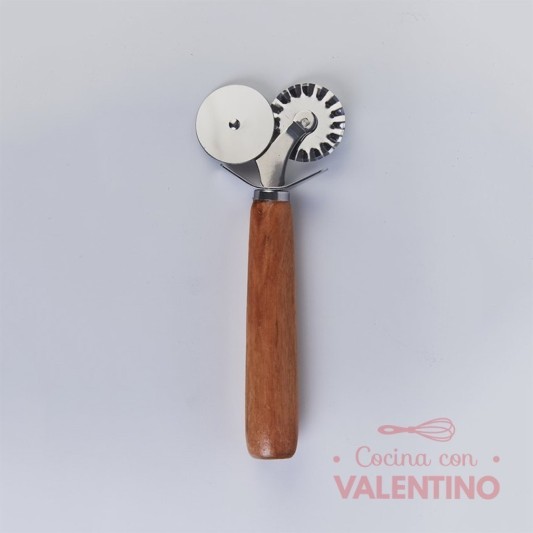 Rueda Corta Pasta Mango Madera