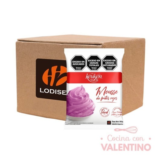 Mousse Keuken Frutos Rojos - 500 Grs - Pack 12 Un