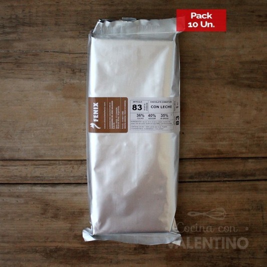 Chocolate Cobertura Fenix Leche N°83 - 1 Kg - Pack 10 Un