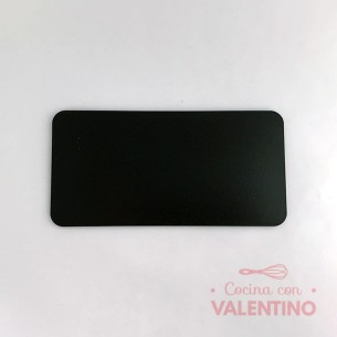 Base Rectangular Fibro Plus con Tacos Negra - 20x35