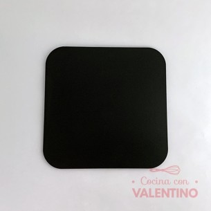 Base Fibro Plus Cuadrada con Tacos Negra - 22x22 Cm
