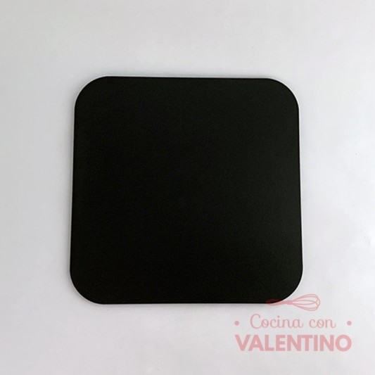 Base Fibro Plus Cuadrada con Tacos Negra - 24x24 Cm