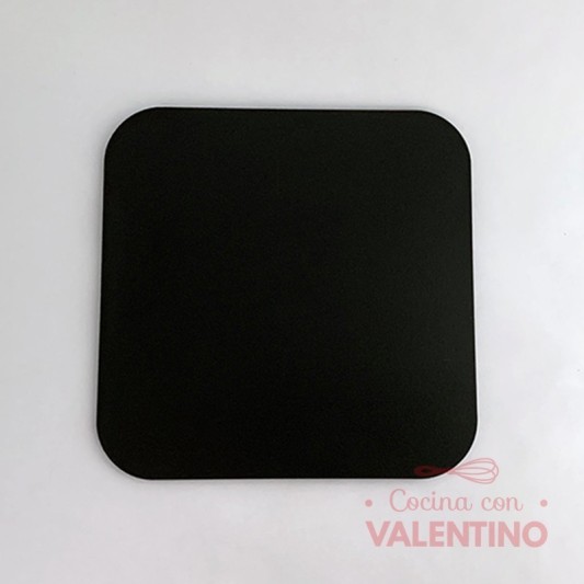 Base Fibro Plus Cuadrada con Tacos Negra - 26x26 Cm