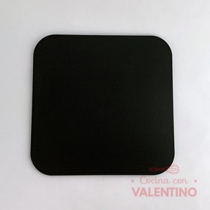 Base Fibro Plus Cuadrada con Tacos Negra - 28x28 Cm