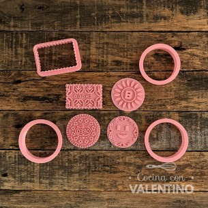 Cortante + Sello DeliPrint Set Galletas Clasicas - 4 Un