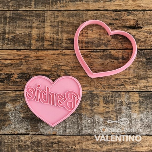 Cortante + Sello DeliPrint Corazon Barbie