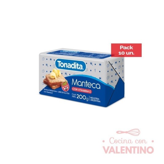 Manteca Tonadita - 200 Grs Pack 10 Un