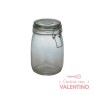 Frasco Vidrio Tapa con Traba Hermetica - 17x11 - 1.25 Lt