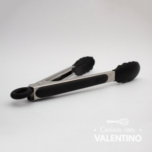 Pinza Acero Punta Silicona Negra - 26 Cm