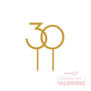 Cake Topper Plaqui Numero 30