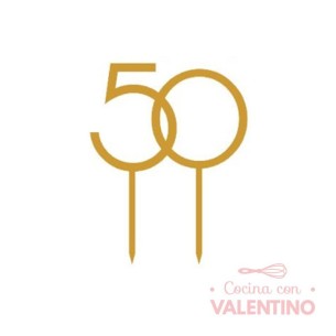 Cake Topper Plaqui Numero 50