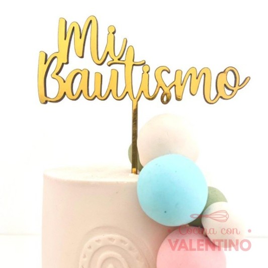 Cake Topper Plaqui Mi Bautismo