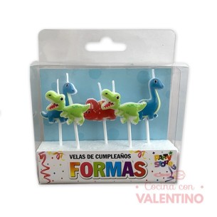 Vela Party Store Dinosaurio - 5 Un.
