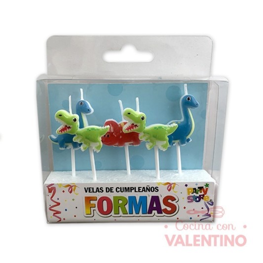 Vela Party Store Dinosaurio - 5 Un.