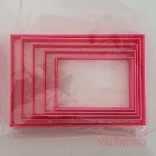 Cortante Flogus Plastico Set Rectangulo x5