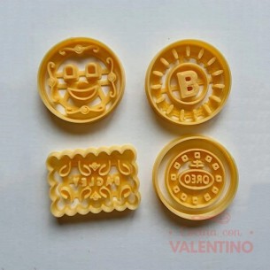 Cortante Flogus Plastico Set Galletas Clasicas x4