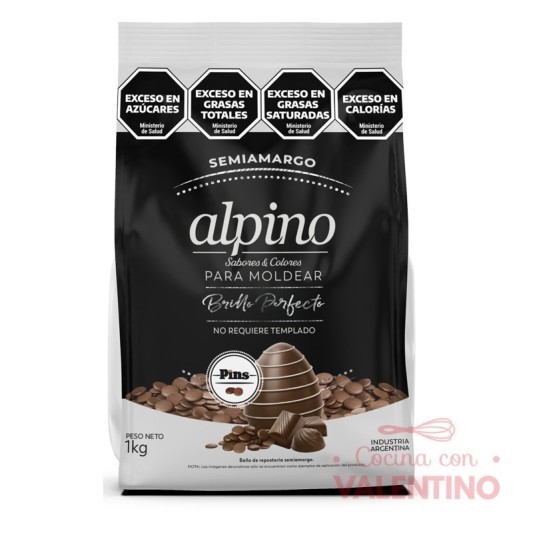 Baño de Moldeo Alpino Pins Semiamargo - 1 Kg