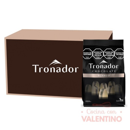 Chocolate Cobertura Tronador Blanco - 1 Kg - Pack 6 Un