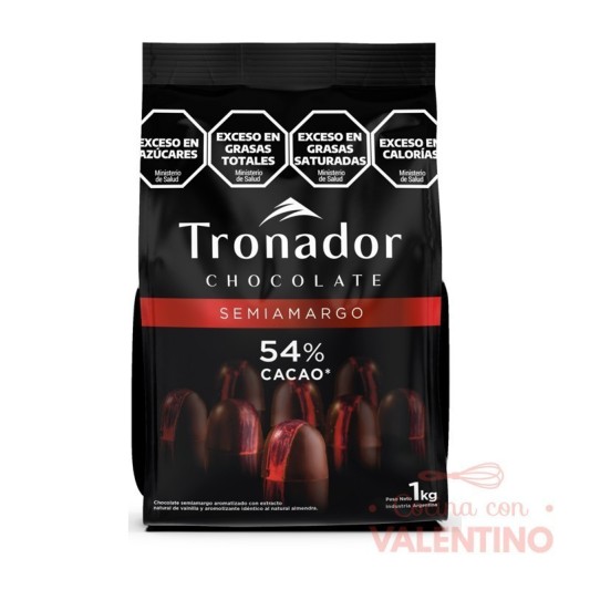 Chocolate Cobertura Tronador Semiamargo 54% - 1 Kg