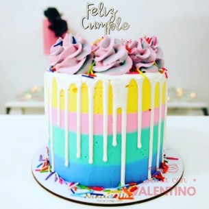Cake Topper Plaqui Feliz Cumple Mini  - 1 un.