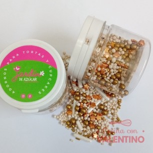 Sprinkles Jardin Repostero Mix Blanco y Oro - 75 Gr