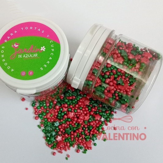 Sprinkles Jardin Repostero Navidad Verde y Rojo - 75 Gr