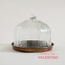 Campana Vidrio Guna Plato Bronce 20x17