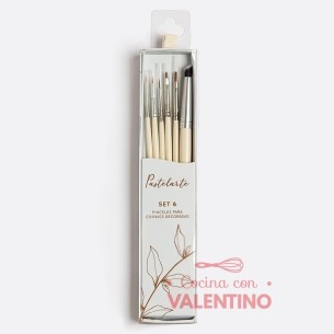 Set Pincel para Cookies Pastelarte - 6 Un