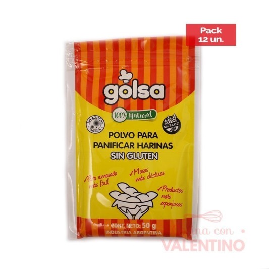 Polvo para Panificar Golsa SIN TACC - 50 Grs - Pack 12 Un
