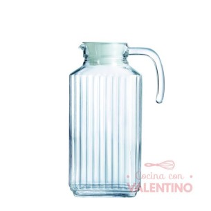Jarra Vidrio Quadro Con Tapa - 1.7 Lt