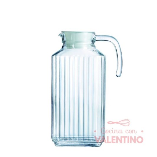 Jarra Vidrio Quadro Con Tapa - 1.7 Lt