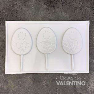 Placa Plastichok Chupetines Huevos x3 1616C