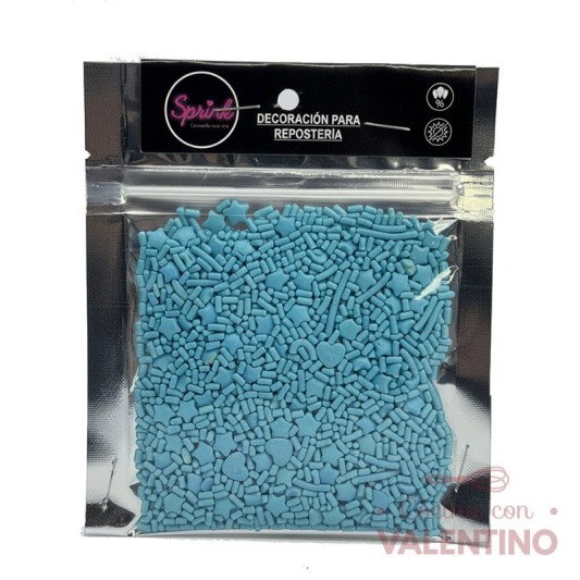 Mix Sprinkles Color Celeste - 50 Grs