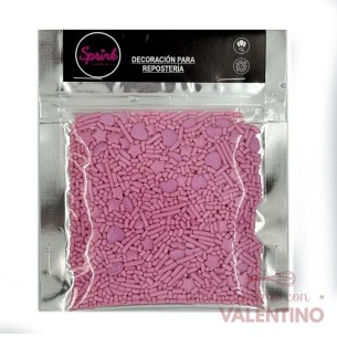 Mix Sprinkles Color Rosa - 50 Grs