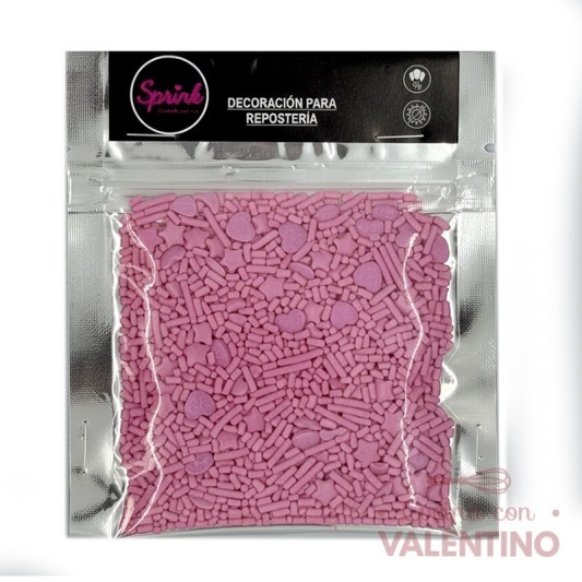Mix Sprinkles Color Rosa - 50 Grs