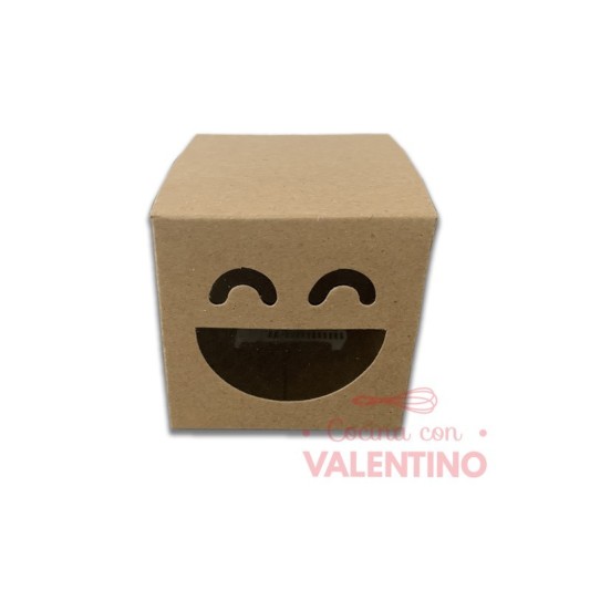 Estuche Carita Sonriente Kraft 8x8x8