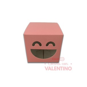 Estuche Carita Sonriente Rosa 8x8x8