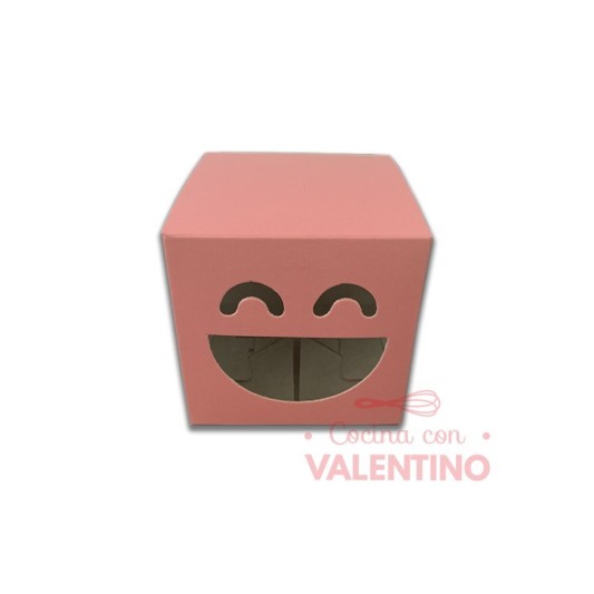 Estuche Carita Sonriente Rosa 8x8x8