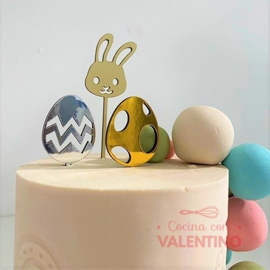 Cake Topper Plaqui Mini Pascuas - Pack 8 un
