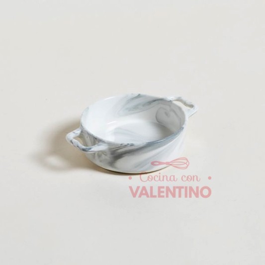 Fuente Porcelana Marmol Mini 13 Cm