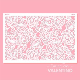 Stencil Ruphas Tortas T024 Floreado Textura
