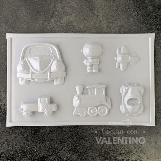 Placa Plastchok Nene/Avion/ Auto y Tren x6 1722C